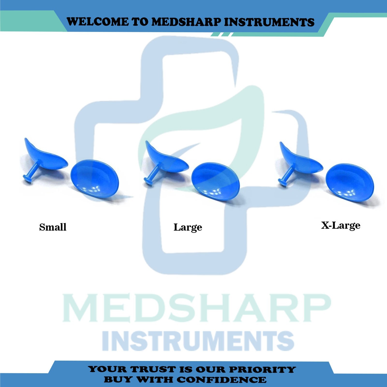 Corneal Eye Shield with Electro Coated | S & L & XL | Laser Eye Protector 6 Pcs