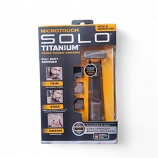 Micro Touch Solo Titanium Grooming Trimmer for Men Black Brand New