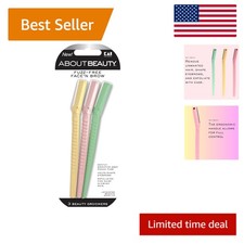 Japanese Steel Beauty Grooming Set - 3 Travel-Friendly Facial Razors for Women