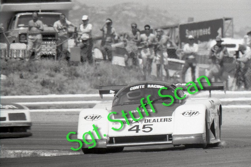 1985 IMSA GT racing photo negative John Paul jr / Bill Adam Buick Riverside