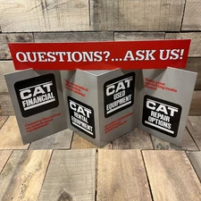 Vintage CAT Dealer Counter Display Table Top Point Of Sale Sign NOS Minty    PIA