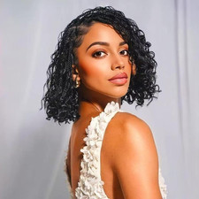 9 Packs Boho Box Braids Crochet Hair with Curly Ends 8 Inch