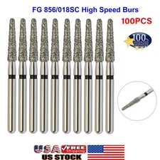 Dental Bur Diamond FG 856/018SC Round End Taper Coarse Grit High Speed 100PCS