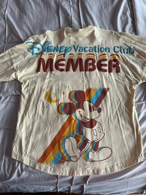 Spirit Jersey Disney Vacation Club Mickey Mouse M Beige Multicolor Adult