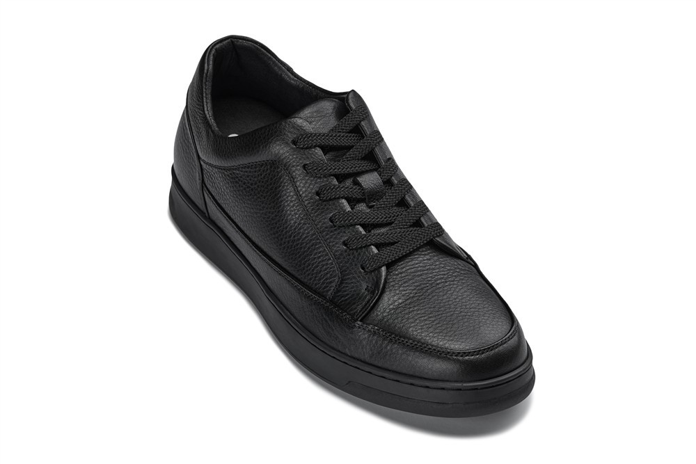 CALTO Hombre 2.6" Lift Elevator Zapatillas Piedra Grano Flexible Napa Zapatos