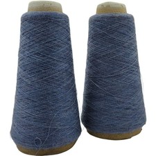 Vintage Mount Vernon Mills 1/27 Dark Blue 5485  Knitting Yarn Cones Lot 2