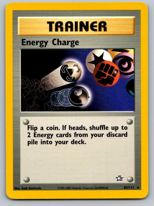 Energy Charge 85/111 Rare Neo Genesis Pokemon Unlimited Lightly Played