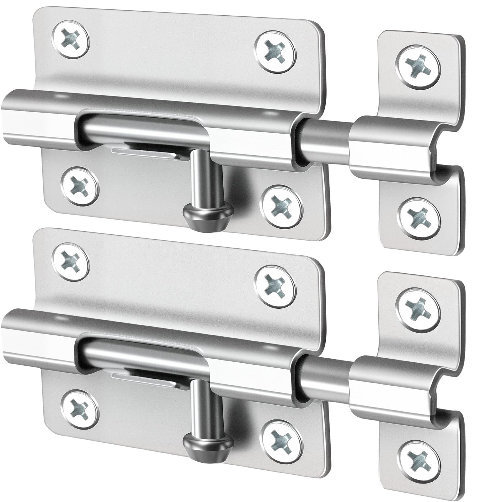 Door Security Slide Latch Lock 3 Inch Barrel Bolt With Solid Heavy Duty Steel