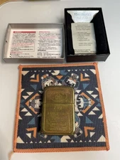 ZIPPO 1941 Replica Gold Lighter with Box and Manual Used