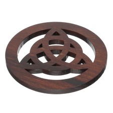 Practical Wooden Pentacle Altar Ornament for Home and Ritual Use