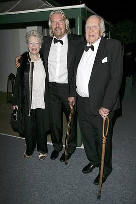 Businessman Richard Branson with his mother Eve father Ted Branson- Old Photo