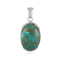 Cavill Chrysokoll AnhäNger Oval 19Ct Peru Sterlingsilber 925 Boho Schmuck Damen