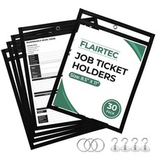 Job Ticket Holders 10x14 - 30 Pack 8.5x11 Letter Size  Reusable Dry Erase ...