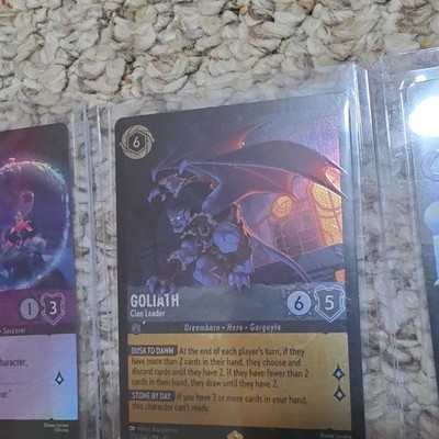 Ravensburger Disney Lorcana First Chapter Cold Foil 4 Card Lot Goliath