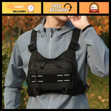 Tactical Outdoor Chest Bag for Men - Front Rig Pouch, Running Vest, Phone Holder