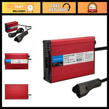 48V 5A Golf Cart Battery Charger for EZGO TXT RXV, 3-Prong Plug, Durable Red She