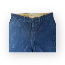 Vintage Polo Ralph Lauren Corduroy Pants Navy Blue Straight Leg Mens Size 36 34