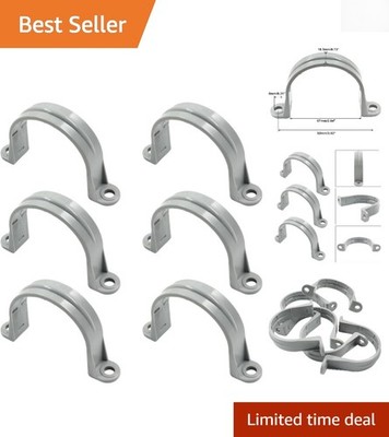 Lightweight 6 Pcs PVC Pipe Straps, 2 Inch for Effective Cable Management