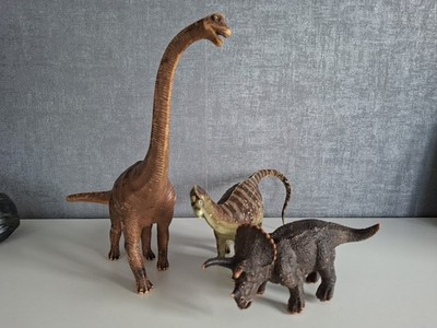Große 3St. Triceratops Brachiosaurus Apatosaurus Dinosaurier  Bullyland 