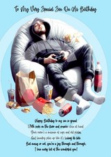 Happy Birthday MY Son  A5 Card Birthday Card For Him With Love Funny Humorous