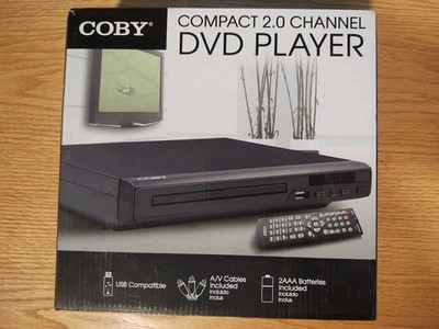 Coby CDV-30 2.0 Channel DVD Player with USB SD Input with Remote New In Box