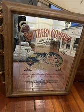 Vintage Southern Comfort mirrored glass Bar Sign Whiskey 1980’s