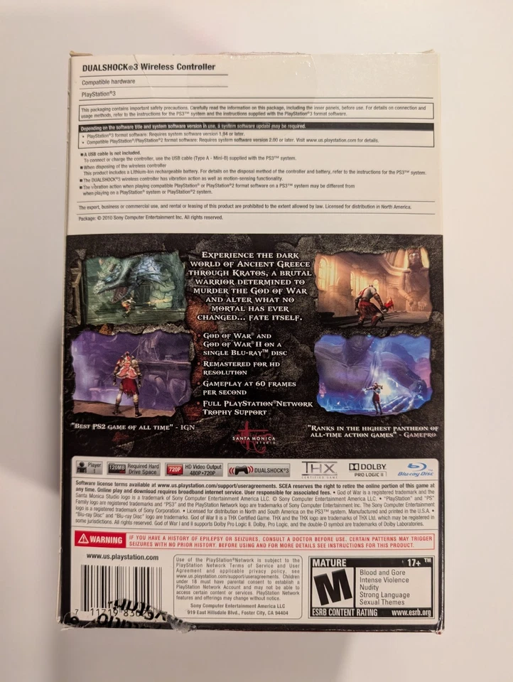 Ultimate Combo Pack God Of War - Origins + Deep Red Controller (PS3) Sealed RARE - Image 3 of 4