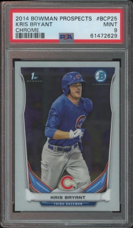 2014 BOWMAN KRIS BRYANT BCP25 MINT CHROME RC PSA 9 BASEBALL CHICAGO CUBS