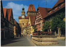 Germany Postcard Rothenburg ob der Tauber Roderbogen mit Markusturm