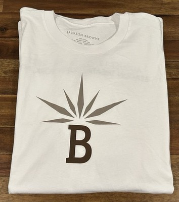 Jackson Browne 2025 Beacon Theatre NYC Tour T-Shirt XL White B Logo Made USA