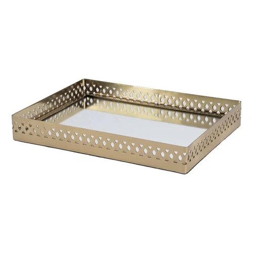 Butler Specialty Company Lamont Rectangle Serving Tray - Polished Gold - Picture 1 of 4