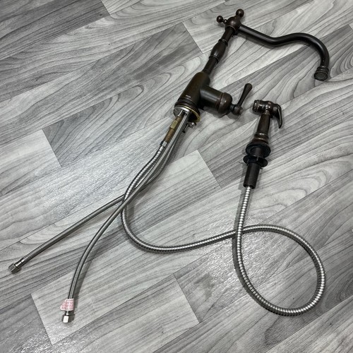 Danze Bordeaux Kitchen Faucet with Side Spray Bronze Brown Preowned