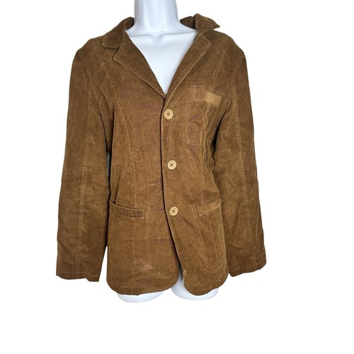 Hugo Boss, Vintage BOSS Hugo Boss Corduroy Blazer Brown Ribbed Velvet Jacket Sz S