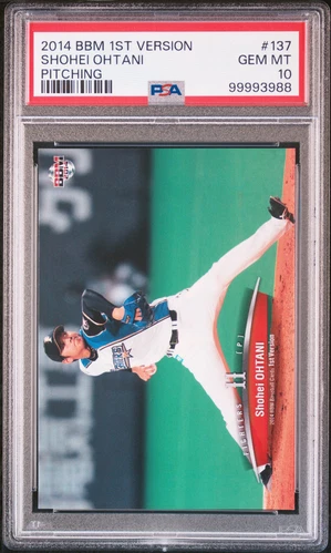 2014 BBM 1ST VERSION PITCHING #137 SHOHEI OHTANI ROOKIE RC PSA 10