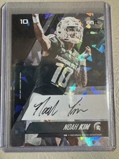 2023 Onit Athlete Noah Kim /300 On Card Auto Ice Michigan State Spartan Football