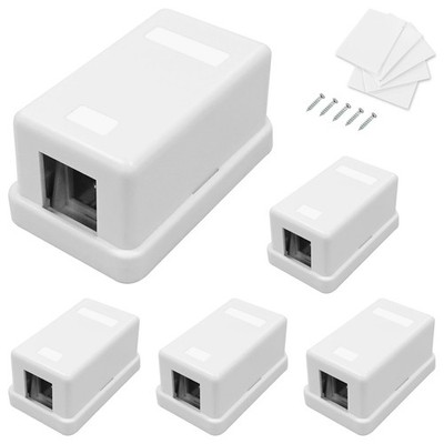 1 Port Shielded Network Surface Mount Box For Cat6 Cat5e UTP LAN Cable Blank Hub