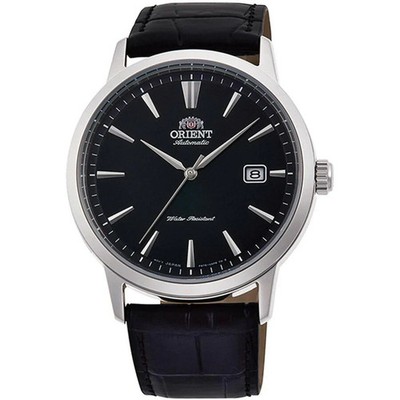 Orient Symphony Men s Automatic Watch RA-AC0F05B30B Black Dial Leather Strap 50M