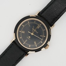 Orologio vestito Cardinal 34mm oro nero Poljot 1656H quarzo - funzionante cinturino NOS