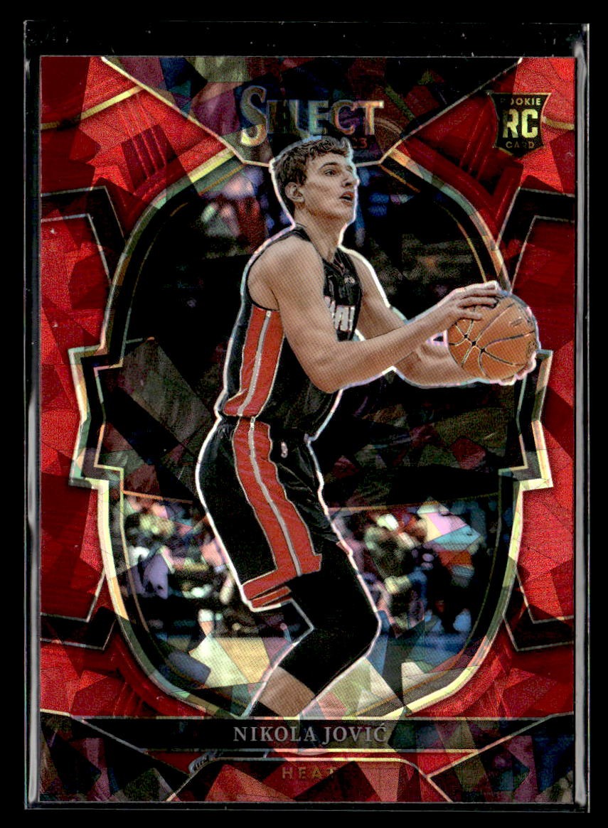 2022-23 Panini Select #91 Nikola Jovic Red Cracked Ice Prizms RC