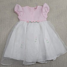 Youngsport Flower Girl Dress 4T Puff Sleeve Tulle Toddler Easter Party Formal