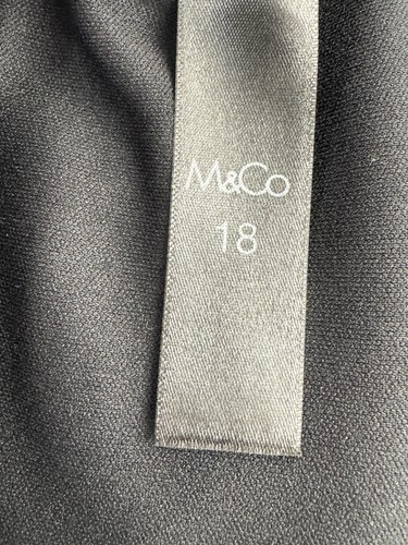 M&Co Botique Pencil Dress Size 18 Black Lace Chiffon Layers Romantic Tiered BNWT - Picture 10 of 11