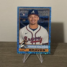 2025 Topps Heritage High Number Drake Baldwin #561 RC Blue Sparkle - Braves