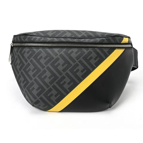 FENDI Borsa Cintura Diagonale Corpo 7VA562 Rivestita Tela Pelle S 157189 GZl16gjn