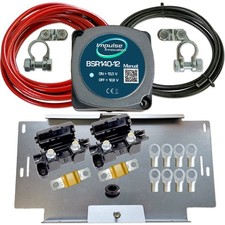Trennrelais 12V Zweitbatterie Set Batteriehalter Wohnmobil 16mm&sup2; 6m Kabel BSR