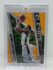 2021-22 Mosaic Fluorescent Orange Giannis Antetokounmpo Elevate Card /25 SSP