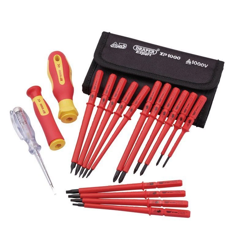 Draper Expert 18 Piece VDE Interchangeable Blade Screwdriver Set 05776