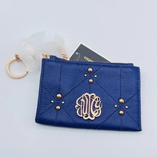 JUICY COUTURE Card Holder Wallet Coin Purse Key holder Keychain Ring Cles NWT