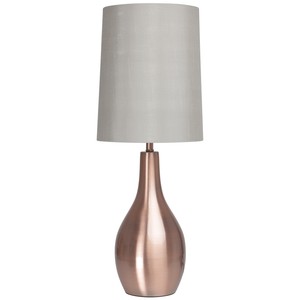 rose gold and grey table lamp
