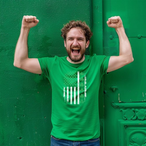Camiseta Top Bandera de Estados Unidos Día de San Patricio para Hombre y Mujer - Imagen 5 de 9