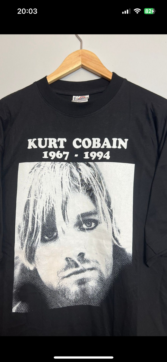 Rare 90's Nirvana Kurt Cobain Memorial Euro Bootleg T Shirt XL